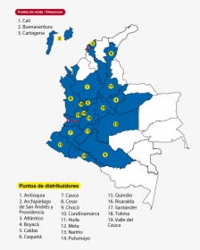 Mapa De Colombia Mapa De Puntos, HD Png Download, Free Download