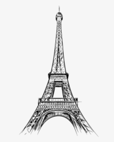 Eiffel Tower Drawing Vector Graphics Sketch Illustration - Eiffel Tower Sketch Png, Transparent Png, Free Download