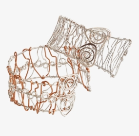Two Wire Jewellery Bangle Cuffs In Gold And Silver - Sketch, HD Png Download, Free Download