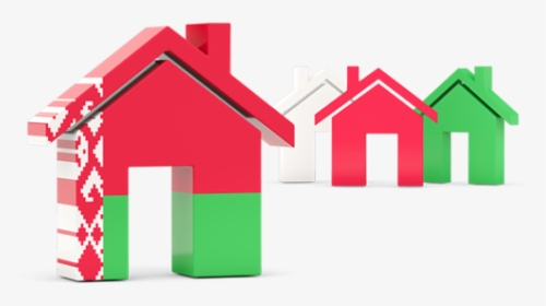 Three Houses With Flag - Philippines Flag With House, HD Png Download, Free Download