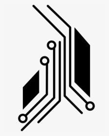 Electronic Printed Circuit Detail - Circuit Clipart Black And White, HD Png Download, Free Download
