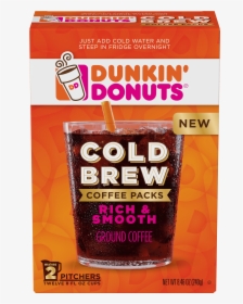 Dunkin Donuts Cold Brew Coffee Packs At Home, HD Png Download, Free Download