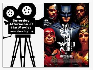 Saturday Afternoon At The Movies Logo Featuring Justice - Original Justice League Poster, HD Png Download, Free Download