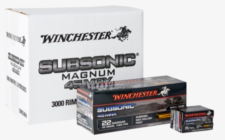 Winchester 22 Mag Sub Sonic Ammo, HD Png Download, Free Download