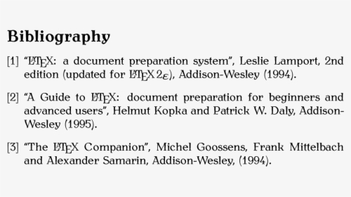 Image Showing Typeset Output - 5 Examples Of Bibliography, HD Png Download, Free Download