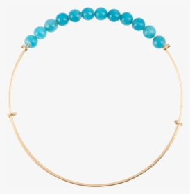 *teal Stone Bangle - Bracciale Perline Nere, HD Png Download, Free Download