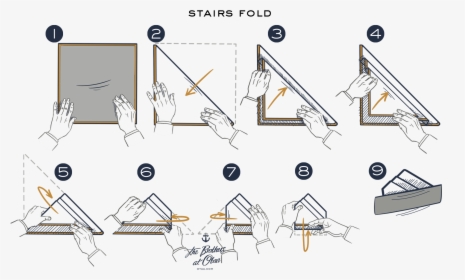 How To Fold A Stairs Fold - Fold A Square Stairs, HD Png Download, Free Download