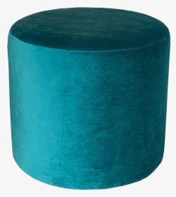 Small Round Ottoman Teal Velvet, HD Png Download, Free Download