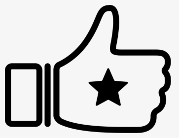 Thumb Up With Star - Thumbs Up Star Icon Png, Transparent Png, Free Download