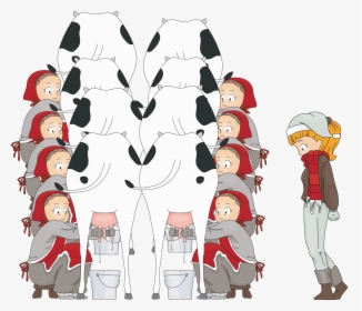 Eight Maids A Milking Clipart, HD Png Download, Free Download