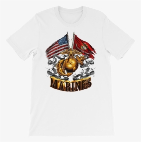 Usmc Marines United States & Semper Fidelis Unisex - Us Marine Logo With Flag, HD Png Download, Free Download