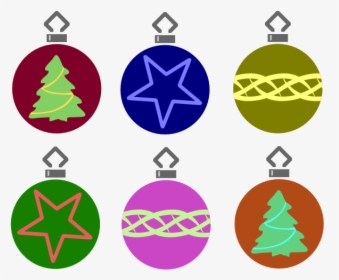 Simple Tree Bauble Set - Bolas De Navidad Para Colorear, HD Png Download, Free Download