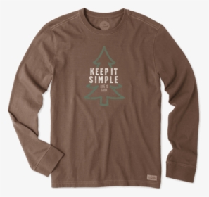 Men"s Keep It Simple Tree Long Sleeve Crusher Tee - Life Is Good Tools Shirt, HD Png Download, Free Download