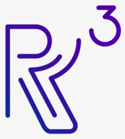 R3 Logo Icon Gradient Indigo - R3 Printing Logo, HD Png Download, Free Download