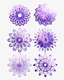 Purple Gradient Element Pattern Png And Psd , Png Download - Floral Design, Transparent Png, Free Download