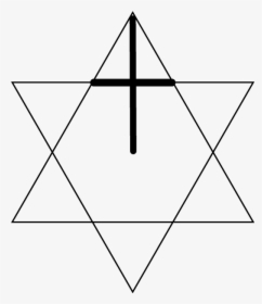 Cross Associated With Star Of David - Triangle, HD Png Download, Free Download