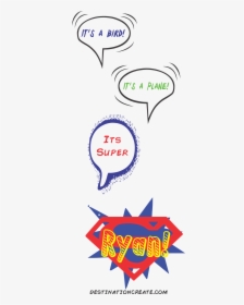 Comic Word Balloons- Super Man, HD Png Download, Free Download