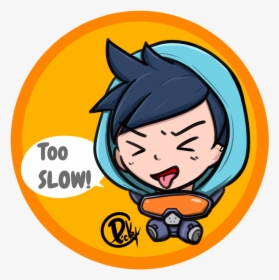 #overwatch #tracer #fanartwatch - Tracer Too Slow, HD Png Download, Free Download