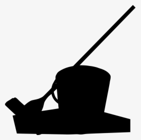Mop And Bucket Silhouette, HD Png Download, Free Download