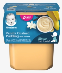 2nd Foods Vanilla Custard Pudding With Banana - Gerber Banana Baby Food, HD Png Download, Free Download
