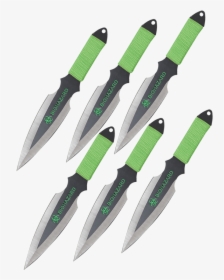 6 Piece Biohazard Two Tone Throwing Knives - Hunting Knife, HD Png Download, Free Download