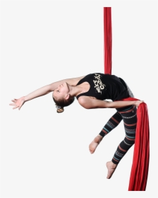 Female Student Performing On Aerial Silks - Acrobatics, HD Png Download, Free Download