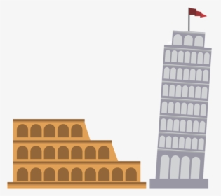 Building,elevation,brand - Leaning Tower Of Pisa Clipart Design, HD Png Download, Free Download
