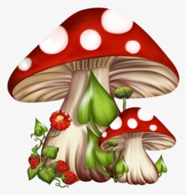 Black And White Library Neon Drawing Mushroom - Cartoon Red And White Mushrooms, HD Png Download, Free Download