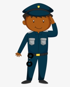 Salute Police Officer Cartoon - Cartoon Guards Png, Transparent Png, Free Download