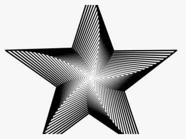 Bw Clipart Star - Geometric Coloring Pages Stars, HD Png Download, Free Download