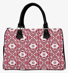 Red White Floral Shokkoumon Geometric Japanese Pattern - Handbag, HD Png Download, Free Download
