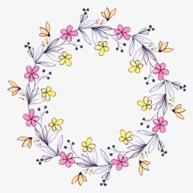 #flowers #vinesandleaves #flowerwreath #wreath #border - Circulo Rosas De Mariposas, HD Png Download, Free Download