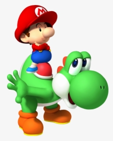 Baby Yoshi And Mario, HD Png Download, Free Download