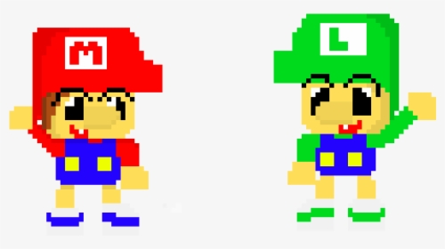 Baby Mario And Baby Luigi Pixel, HD Png Download, Free Download