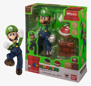 Super Mario - Luigi S - H - Figuarts 5” Action Figure - Mario Sh Figure, HD Png Download, Free Download