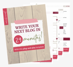 Jhc 29 Minute Blog Opt-in Mockup - Paper, HD Png Download, Free Download