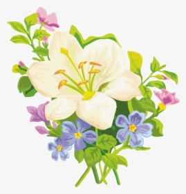 Banner Royalty Free Belladonna Flower Easter Clip - Clipart Of Lily Flowers, HD Png Download, Free Download