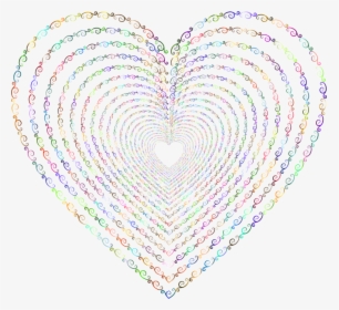 Prismatic Vintage Flourish Heart Tunnel 3 No Background - Portable Network Graphics, HD Png Download, Free Download