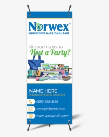 Custom Norwex Vertical Banner With X-banner Stand - Flyer, HD Png Download, Free Download