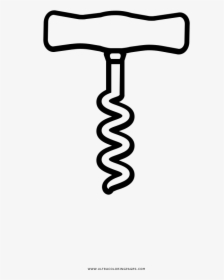 Corkscrew Coloring Page - Sacacorchos Dibujo Para Colorear, HD Png Download, Free Download