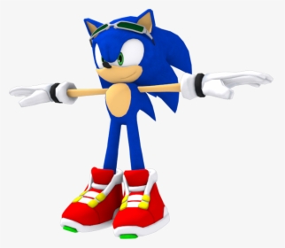 Sonic Free Riders Sonic Model Clipart , Png Download - Sonic Free Riders Model, Transparent Png, Free Download