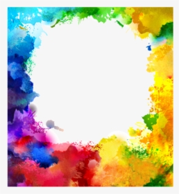 Painting Watercolor Smoke Frame Splashcolor Splash - Multicolor Watercolor Splash Background, HD Png Download, Free Download