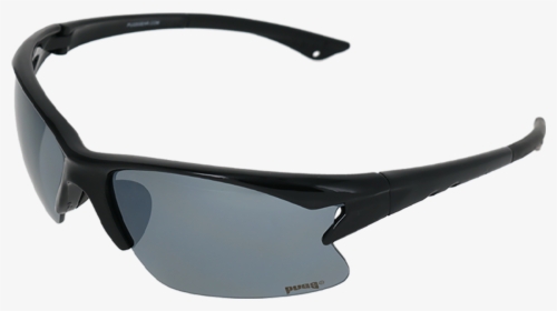 Shiny Black Frame Smoke Mirror Lens - Sunglasses, HD Png Download, Free Download