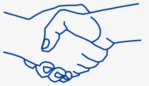 Business Handshake - Hand Shake Drawing Easy, HD Png Download, Free Download