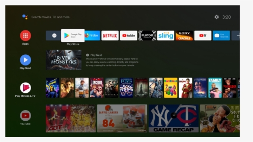 Android Tv Home Page"  Class= - Display Device, HD Png Download, Free Download