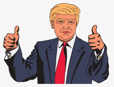 Clip Art Guy With Thumbs Up - Clipart Donald Trump, HD Png Download, Free Download