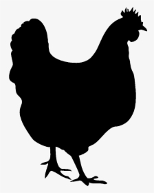 Chicken Meat Silhouette Hen Clip Art - Transparent Chicken Silhouette, HD Png Download, Free Download