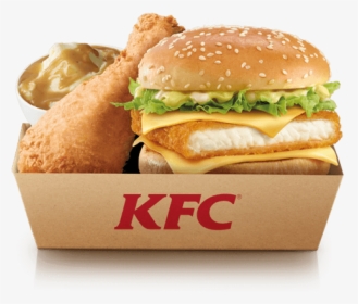 Kfc Burger Png Free Download - Chicken And Cheese Burger Kfc, Transparent Png, Free Download