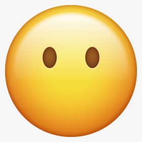 Download Emoji Without Mouth Emoji Face [iphone Ios - Iphone Smile Emoji Png, Transparent Png, Free Download
