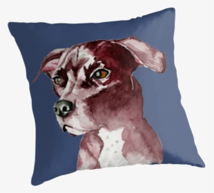 This Is A Watercolor Painting Of A Pitbull Dog - Monochromatic Watercolor Painting, HD Png Download, Free Download